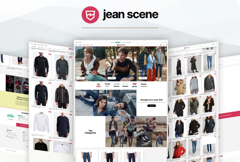 Jeanscene denim e-commerce website preview