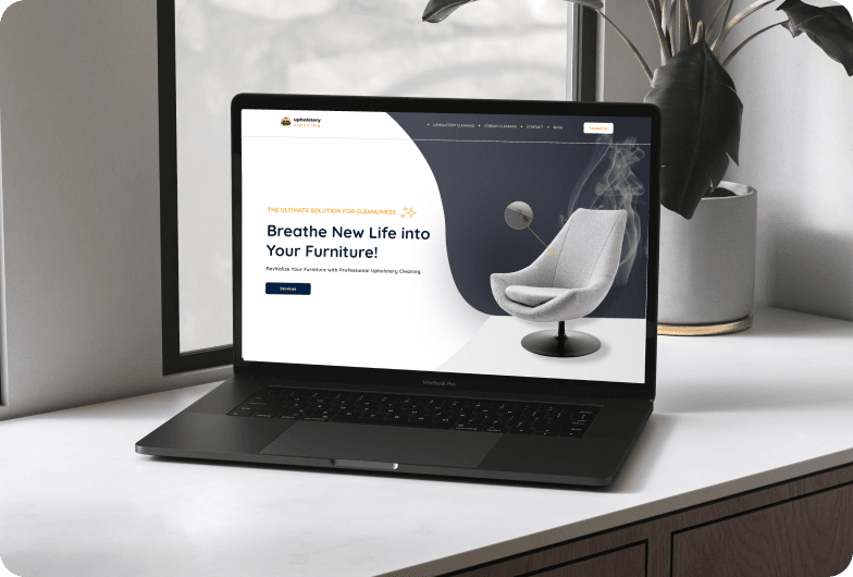 Upholstery cleaning service website preview